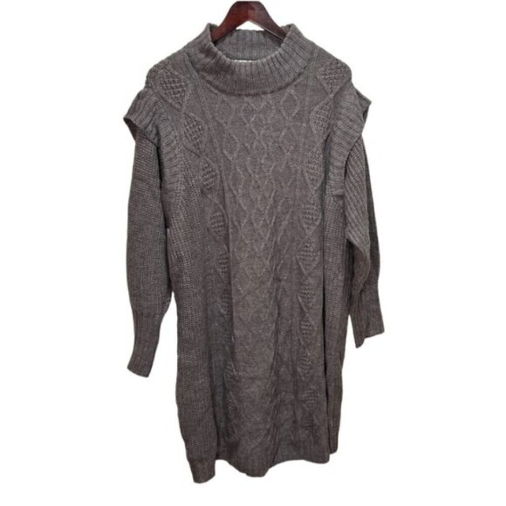Joe Fresh Grey Knit Mock Neck Sweater Dress Size 2X